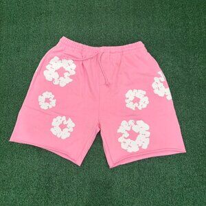 Pink denim tears shorts